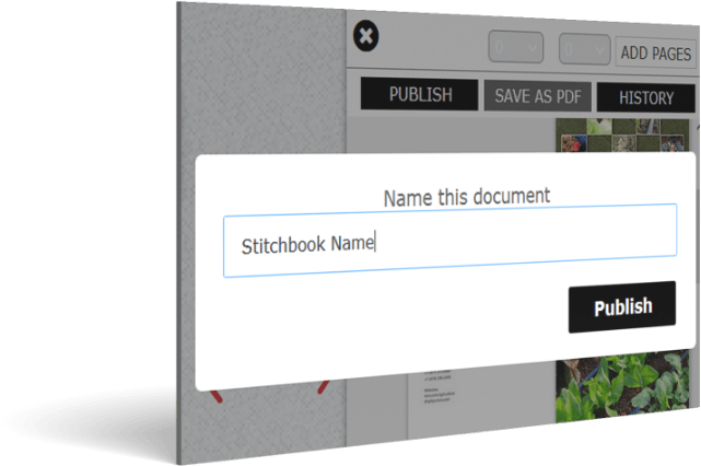 Stitchbook publishing feature to pdf or html5 flipbook