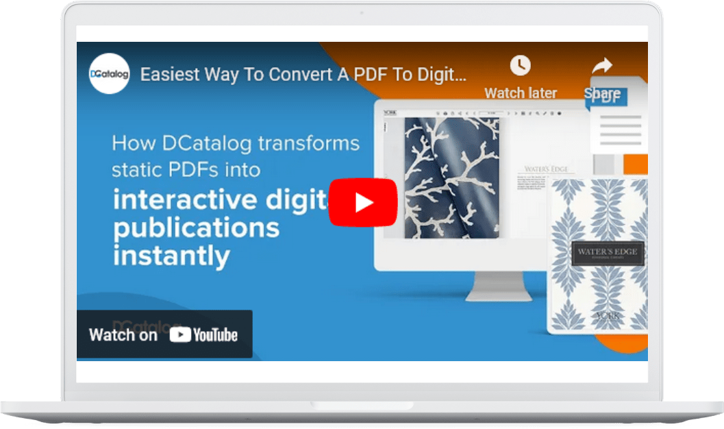 cover image for dcatalog transforms static pdfs into interative digital flipbooks youtube video