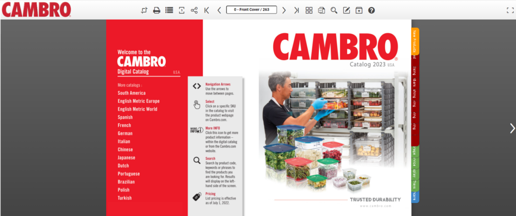 cambro product catalog