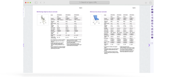 Custom catalog template featuring multiple page orientations for detailed product specifications and comparisons.