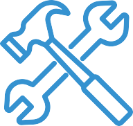 Icon of crossed tools representing page-level editing for fast updates