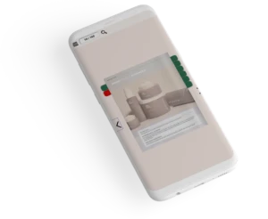 vista mobile del lookbook di make up creato con dcatalog