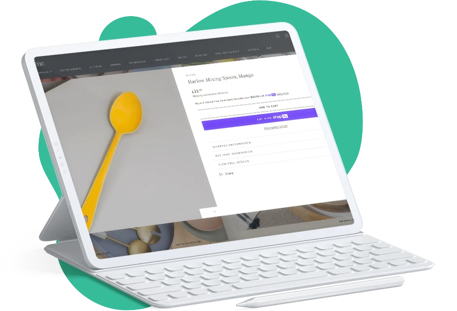 cookware lookbook with ecommerce integration