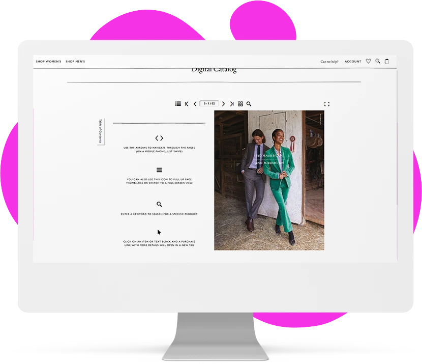 embed and share feature of dcatalog lookbook software
